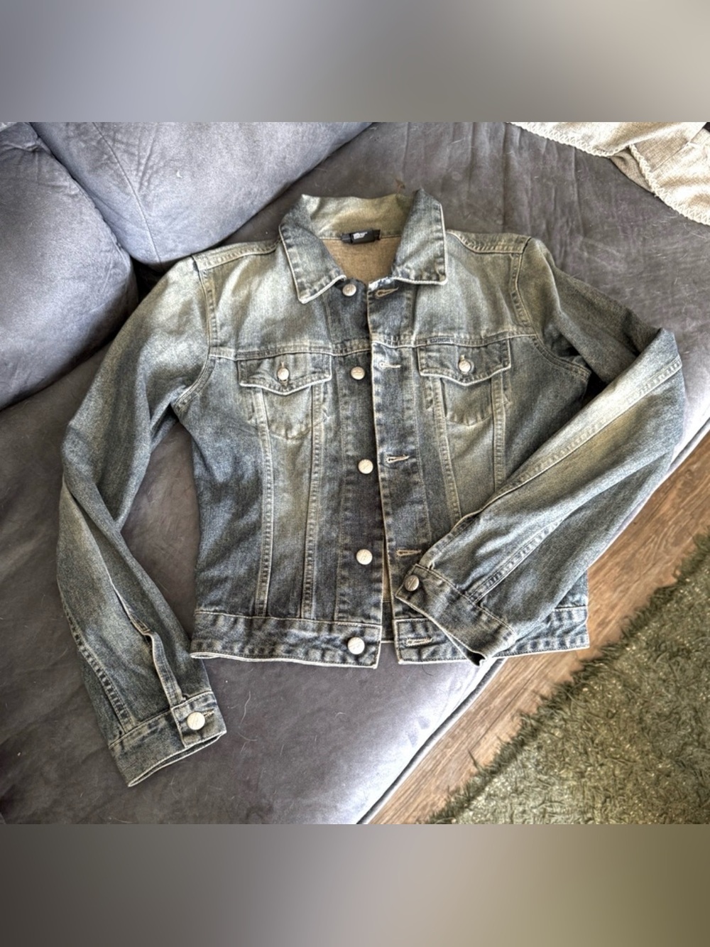 vintage Diesel faded blue denim jacket